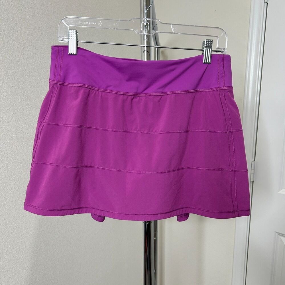 Lululemon Skirt Womens 8 Purple Pace Rival Mid-Rise Tennis Skort Run Gym Pleated